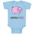 Baby Clothes Pink Pig Saying Little Ham Farm Baby Bodysuits Boy & Girl Cotton
