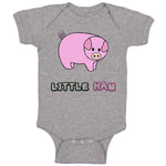 Baby Clothes Pink Pig Saying Little Ham Farm Baby Bodysuits Boy & Girl Cotton
