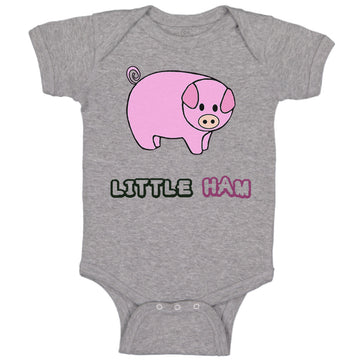 Baby Clothes Pink Pig Saying Little Ham Farm Baby Bodysuits Boy & Girl Cotton