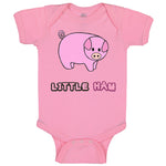 Baby Clothes Pink Pig Saying Little Ham Farm Baby Bodysuits Boy & Girl Cotton