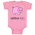 Baby Clothes Pink Pig Saying Little Ham Farm Baby Bodysuits Boy & Girl Cotton