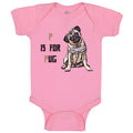 Baby Clothes Pug with P Is for Pug Dog Lover Pet Baby Bodysuits Cotton