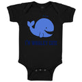 Baby Clothes Blue Whale Saying I'M Whaley Cute Ocean Sea Life Baby Bodysuits