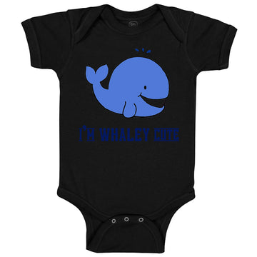 Baby Clothes Blue Whale Saying I'M Whaley Cute Ocean Sea Life Baby Bodysuits