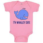 Baby Clothes Blue Whale Saying I'M Whaley Cute Ocean Sea Life Baby Bodysuits