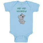 Baby Clothes Baby Hippopotamus Hip Hip Hooray Hippo Baby Bodysuits Cotton