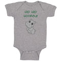Baby Clothes Baby Hippopotamus Hip Hip Hooray Hippo Baby Bodysuits Cotton