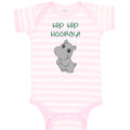 Baby Clothes Baby Hippopotamus Hip Hip Hooray Hippo Baby Bodysuits Cotton