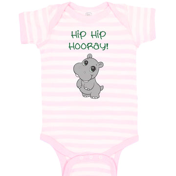 Baby Clothes Baby Hippopotamus Hip Hip Hooray Hippo Baby Bodysuits Cotton