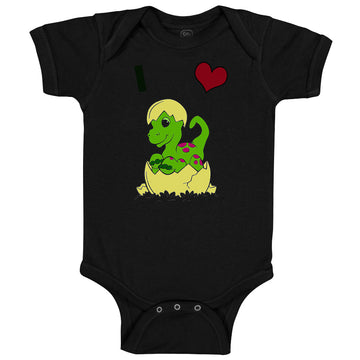Baby Clothes Dinosaur Yellow Egg Shell Letter Heart Dinos Baby Bodysuits Cotton