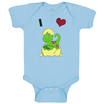 Baby Clothes Dinosaur Yellow Egg Shell Letter Heart Dinos Baby Bodysuits Cotton