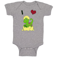 Baby Clothes Dinosaur Yellow Egg Shell Letter Heart Dinos Baby Bodysuits Cotton