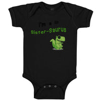 Baby Clothes Small Dinosaur I'M Lil Sister-Saurus Dinos Baby Bodysuits Cotton