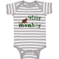 Baby Clothes Silly Monkey with Monkey Picture Baby Bodysuits Boy & Girl Cotton
