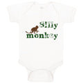 Baby Clothes Silly Monkey with Monkey Picture Baby Bodysuits Boy & Girl Cotton