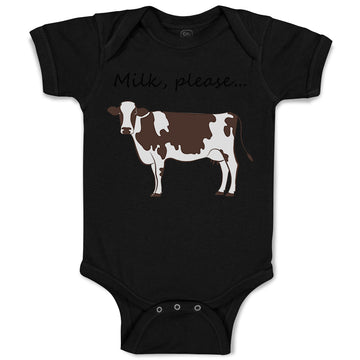 Baby Clothes Milk Please Cow Farm Baby Bodysuits Boy & Girl Cotton