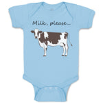 Baby Clothes Milk Please Cow Farm Baby Bodysuits Boy & Girl Cotton