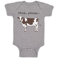 Baby Clothes Milk Please Cow Farm Baby Bodysuits Boy & Girl Cotton