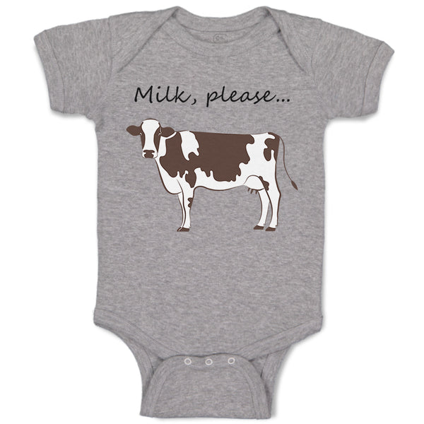 Baby Clothes Milk Please Cow Farm Baby Bodysuits Boy & Girl Cotton