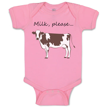 Baby Clothes Milk Please Cow Farm Baby Bodysuits Boy & Girl Cotton