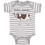 Baby Clothes Milk Please Cow Farm Baby Bodysuits Boy & Girl Cotton