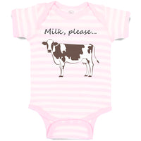 Baby Clothes Milk Please Cow Farm Baby Bodysuits Boy & Girl Cotton