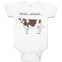 Baby Clothes Milk Please Cow Farm Baby Bodysuits Boy & Girl Cotton