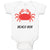 Baby Clothes Beach Bum Crab Ocean Sea Life Baby Bodysuits Boy & Girl Cotton