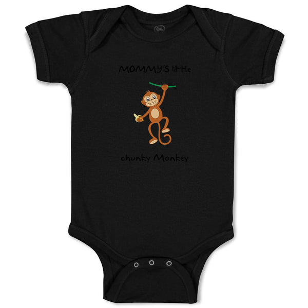 Baby Clothes Mommy's Little Chunky Monkey Animals Safari Baby Bodysuits Cotton