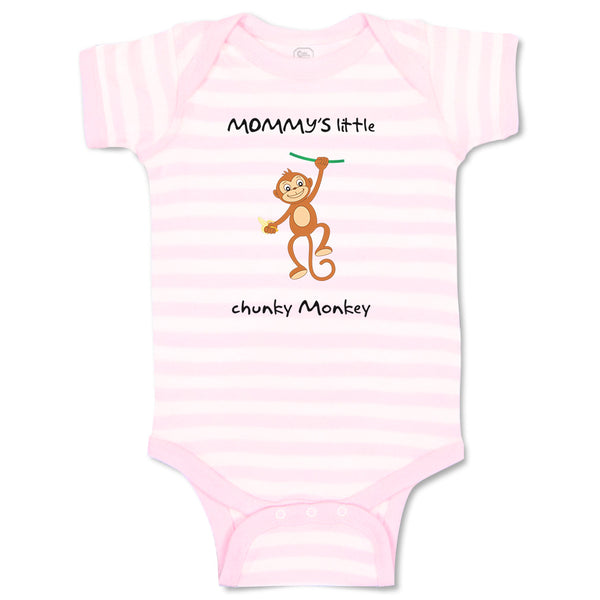 Baby Clothes Mommy's Little Chunky Monkey Animals Safari Baby Bodysuits Cotton
