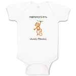 Baby Clothes Mommy's Little Chunky Monkey Animals Safari Baby Bodysuits Cotton