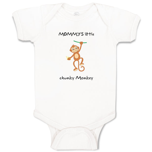 Baby Clothes Mommy's Little Chunky Monkey Animals Safari Baby Bodysuits Cotton