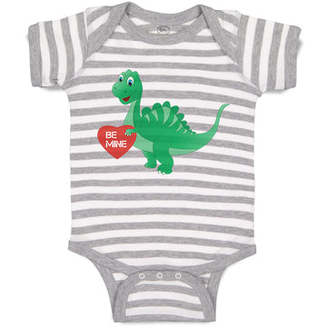 Baby Clothes Valentine Dragon Be Mine Dinosaurs Dino Trex Baby Bodysuits Cotton