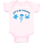Baby Clothes Let's Be Friends Shark S Ocean Sea Life Baby Bodysuits Cotton