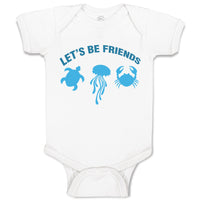 Baby Clothes Let's Be Friends Shark S Ocean Sea Life Baby Bodysuits Cotton