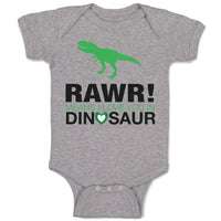 Baby Clothes Rawr Means I Love You in Dinosaur Dinosaurs Dino Trex Cotton