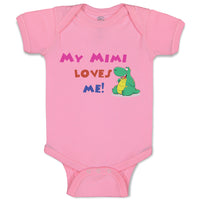 Baby Clothes My Mimi Loves Me Dinosaurs Dinosaurs Dino Trex Baby Bodysuits