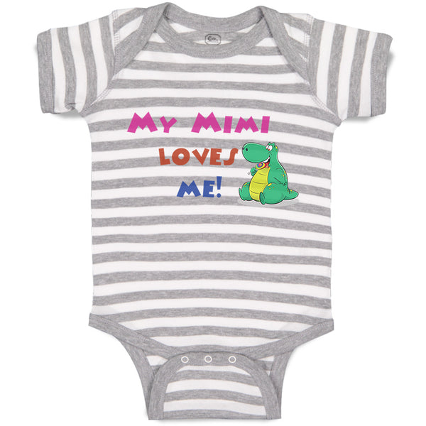 Baby Clothes My Mimi Loves Me Dinosaurs Dinosaurs Dino Trex Baby Bodysuits