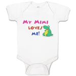 Baby Clothes My Mimi Loves Me Dinosaurs Dinosaurs Dino Trex Baby Bodysuits