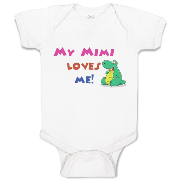 Baby Clothes My Mimi Loves Me Dinosaurs Dinosaurs Dino Trex Baby Bodysuits