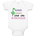 Baby Clothes Rawr Means I Love You Dinosaur Dinosaurs Dino Trex Baby Bodysuits