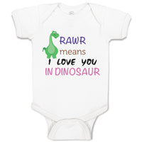 Baby Clothes Rawr Means I Love You Dinosaur Dinosaurs Dino Trex Baby Bodysuits