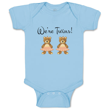 Baby Clothes We'Re Twins! Dinosaurs Animals Baby Bodysuits Boy & Girl Cotton