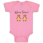Baby Clothes We'Re Twins! Dinosaurs Animals Baby Bodysuits Boy & Girl Cotton