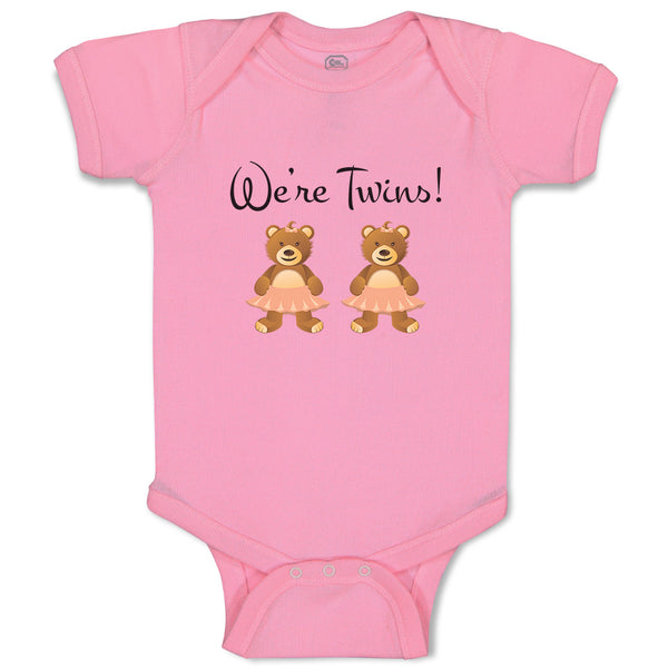 Baby Clothes We'Re Twins! Dinosaurs Animals Baby Bodysuits Boy & Girl Cotton