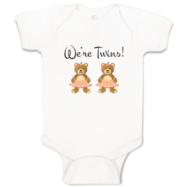 Baby Clothes We'Re Twins! Dinosaurs Animals Baby Bodysuits Boy & Girl Cotton