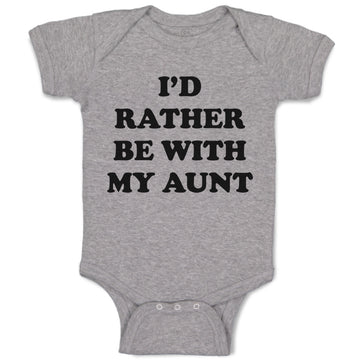 Baby Clothes I'D Rather Be with My Aunt Dinosaurs Dino Baby Bodysuits Cotton