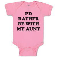 Baby Clothes I'D Rather Be with My Aunt Dinosaurs Dino Baby Bodysuits Cotton