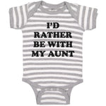 Baby Clothes I'D Rather Be with My Aunt Dinosaurs Dino Baby Bodysuits Cotton