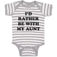 Baby Clothes I'D Rather Be with My Aunt Dinosaurs Dino Baby Bodysuits Cotton